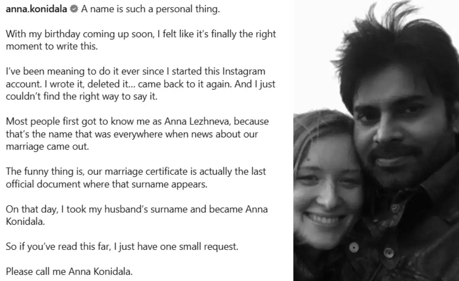 "Please Call Me Anna Konidala": Pawan Kalyan's Wife Shares Emotional Note