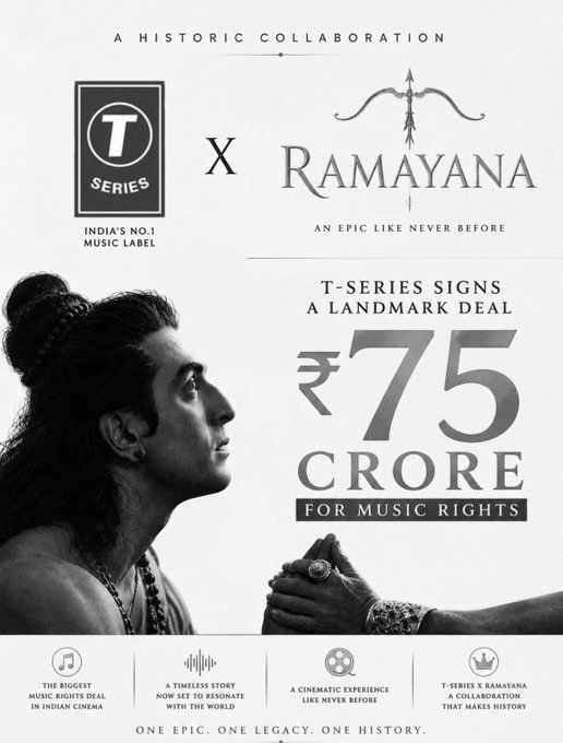 Ramayana Music Rights Sold to T-Series for Rs 75 Crore Ahead of Trailer Launch