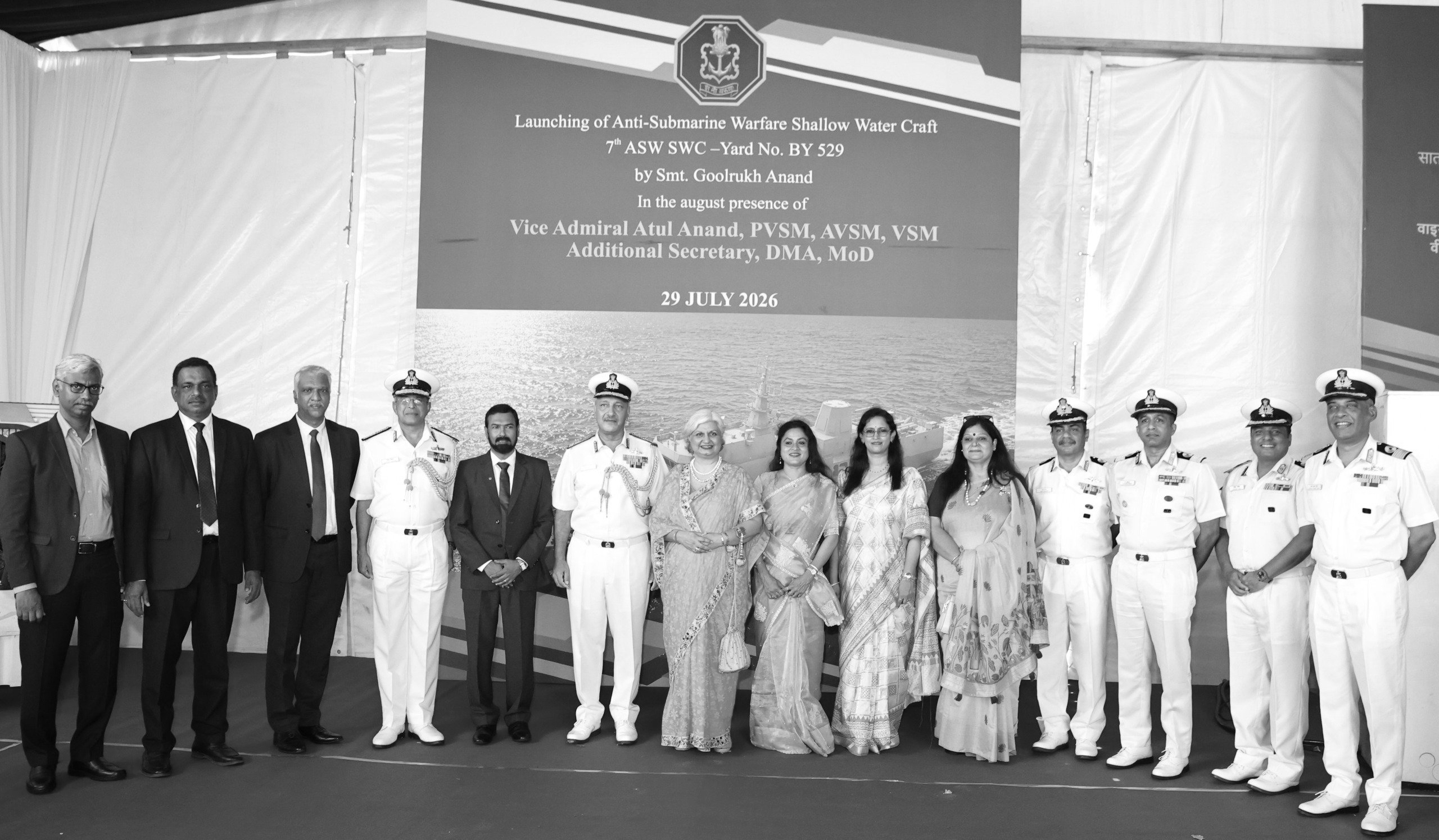 Indian Navy Launches Indigenous ASW Craft Machilipatnam to Strengthen Coastal Defence
