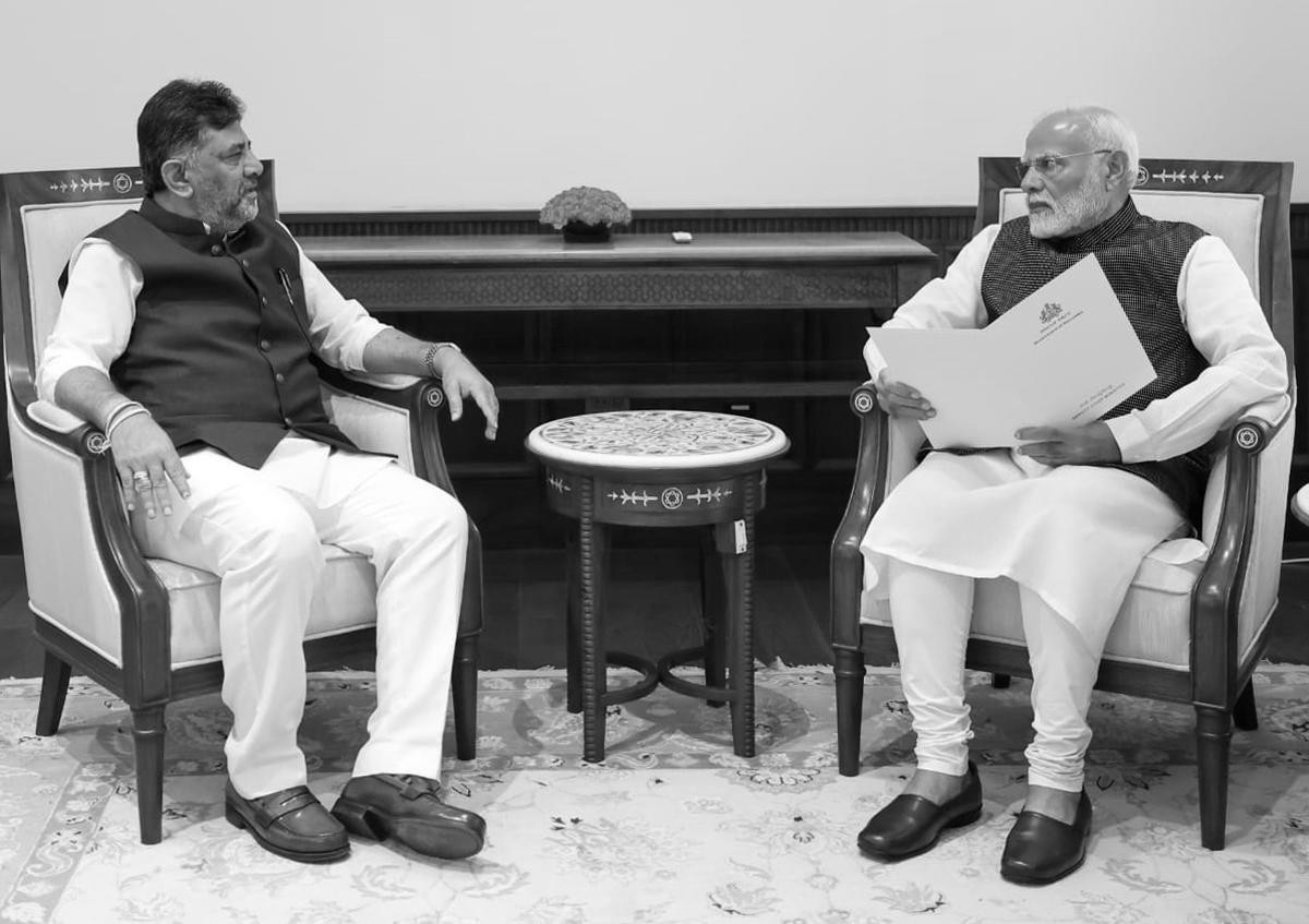 Help and Save Karnataka': CM Shivakumar's Appeal to PM Modi in Mysuru