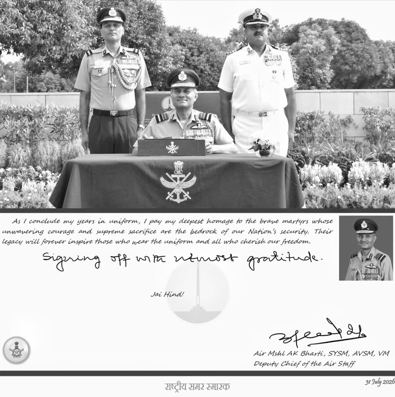 Operation Sindoor Strategist Air Marshal A K Bharti Retires After 39 Years