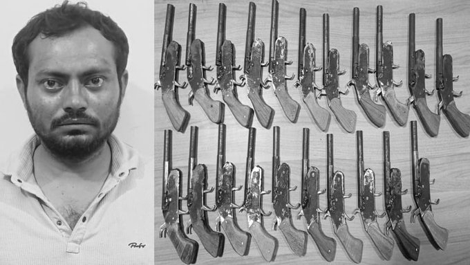 STF Busts Illegal Firearms Network in Meerut, Supplier Held With 21 Pistols
