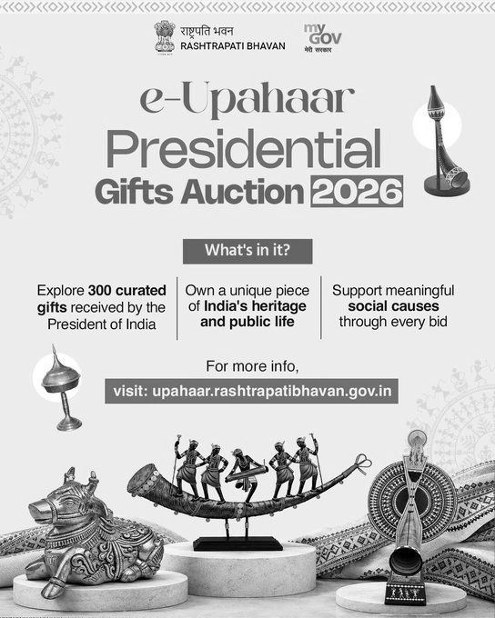 Own a Piece of History! President Murmu's Rare 300 Gifts Up for Public Auction
