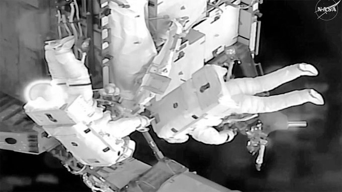 NASA’s Anil Menon Completes First Spacewalk, Helps Prepare ISS for Solar Expansion