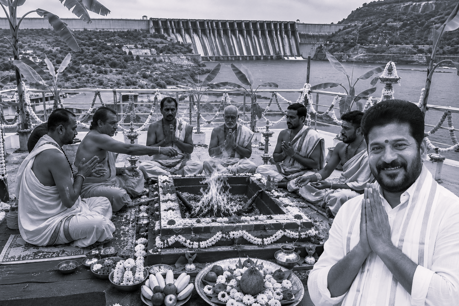 Telangana Varuna Yagam at Nagarjuna Sagar on August 10, CM Revanth Reddy to Attend