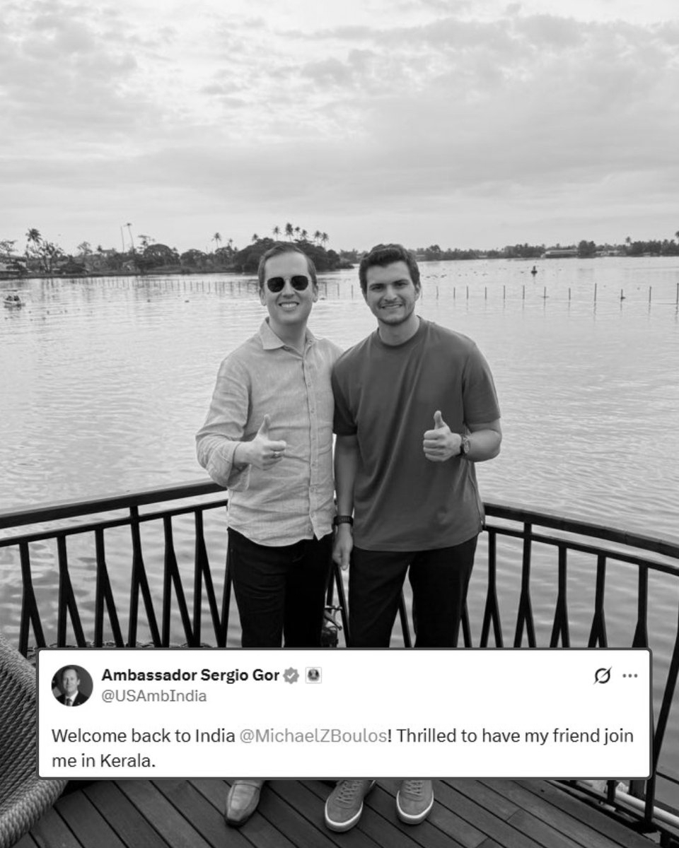 Trump’s Son-In-Law Michael Boulos Arrives In Kochi, Takes Rainy Houseboat Ride In Alappuzha