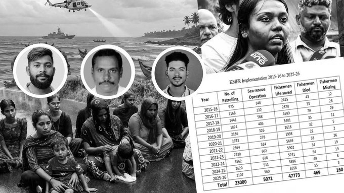 Indian Navy Joins Search For 3 Missing Kerala Fishermen As Hunt Enters Day 10