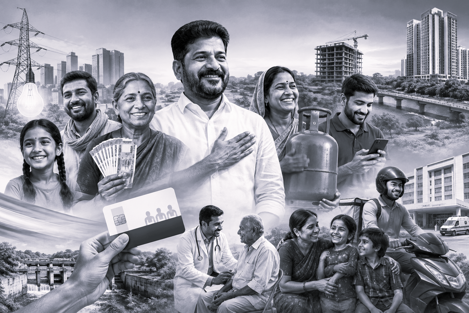 తెలంగాణ ప్రజలకు ఆగస్టు 15న గుడ్న్యూస్.. కొత్త పింఛన్లు, ఉచిత కరెంట్, రూ.500కే గ్యాస్