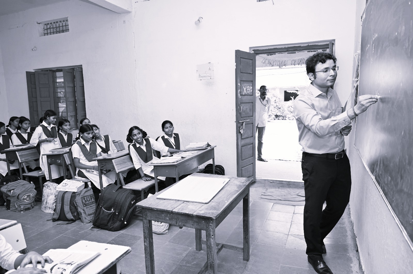 Nirmal Collector Bhavesh Mishra Turns Teacher, Teaches English to Class 10 Girls