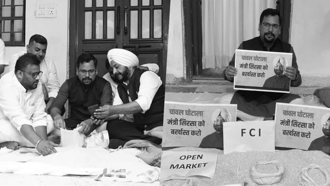 Rice Bags Inside Delhi Assembly: AAP Protest Over Rice Scam Ends With 8 MLAs Marshalled Out