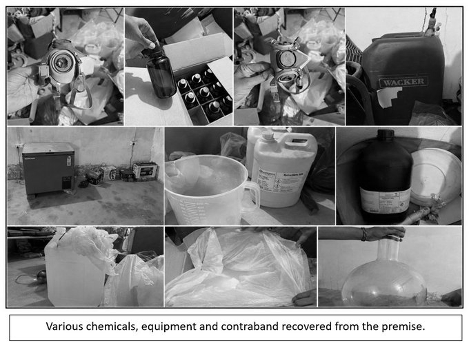 DRI Busts Illegal Psychotropic Drug Lab in Jewar, Seizes Chemicals and Equipment