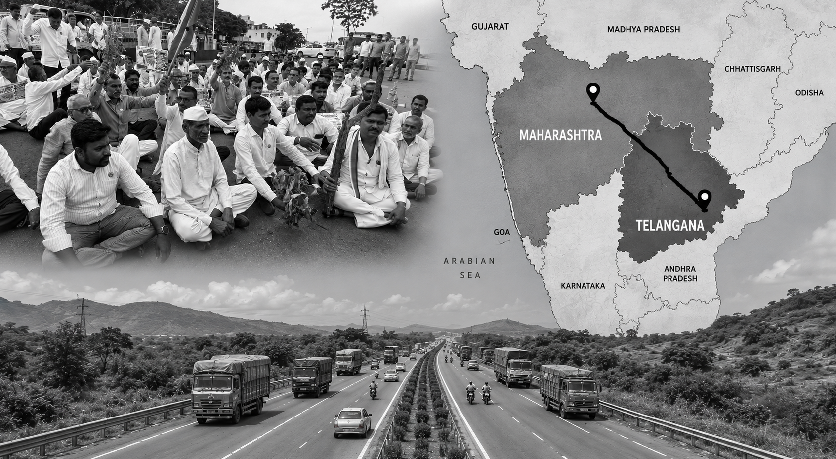 Lamjana Farmers Block Latur-Hyderabad Highway Over Drought, Demand ₹2 Lakh Aid