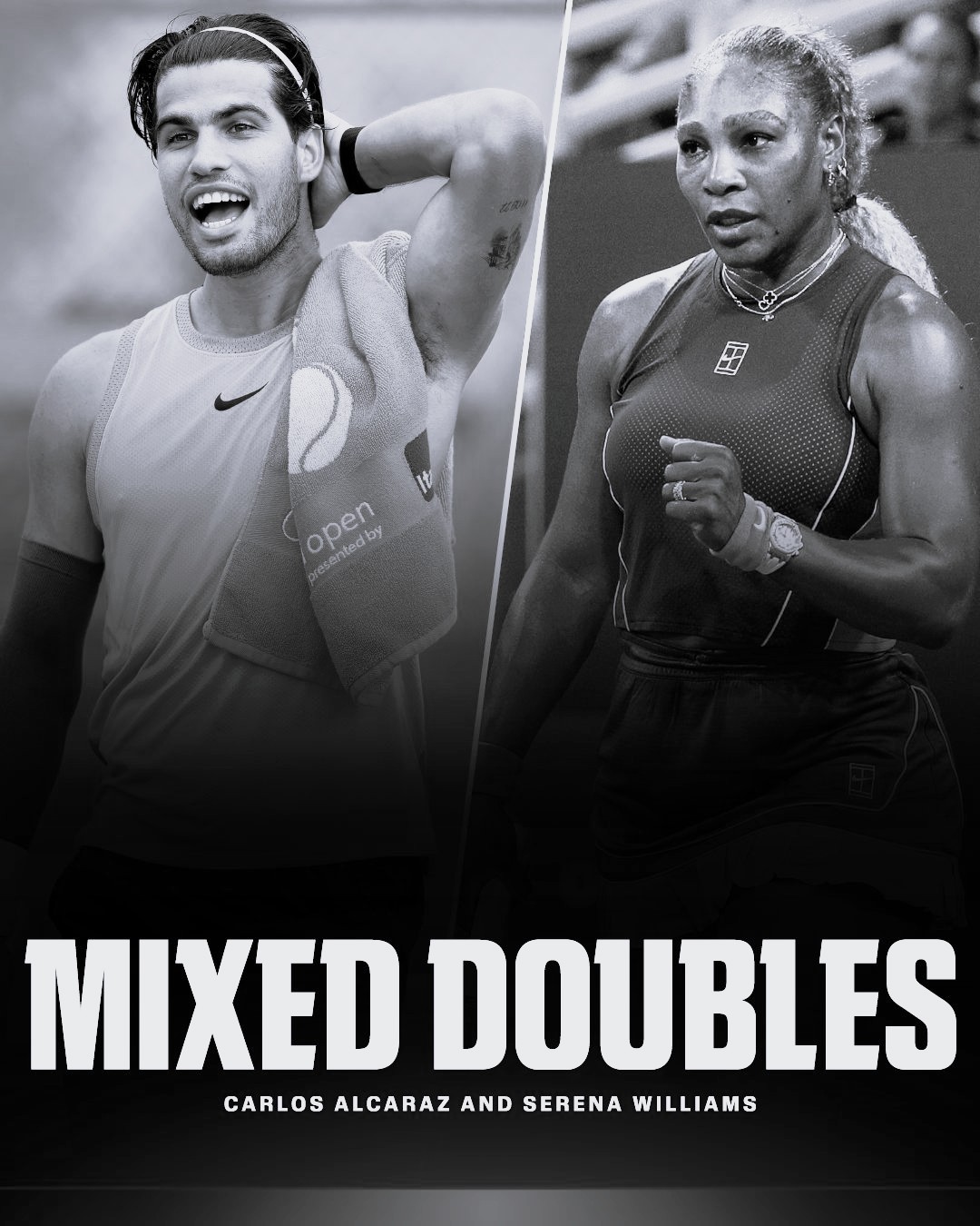 Serena Williams, Carlos Alcaraz Set to Open US Open Mixed Doubles Against Qualifiers