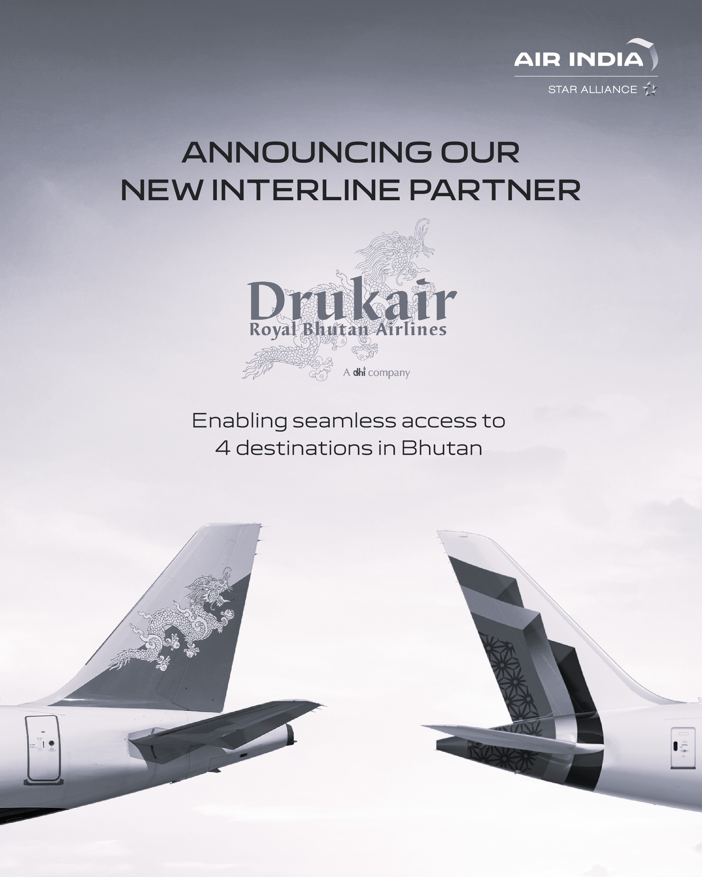 Air India, Drukair Sign Interline Partnership to Boost India-Bhutan Connectivity