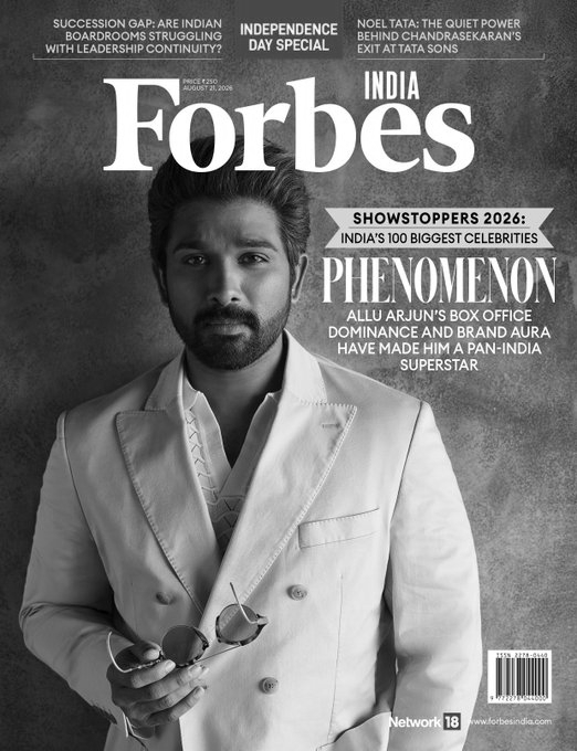 Allu Arjun Graces Forbes India's ‘Showstoppers 2026’ Cover