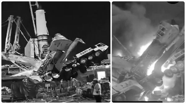 Two Injured After Cargo Crane Catches Fire at Mumbai Port