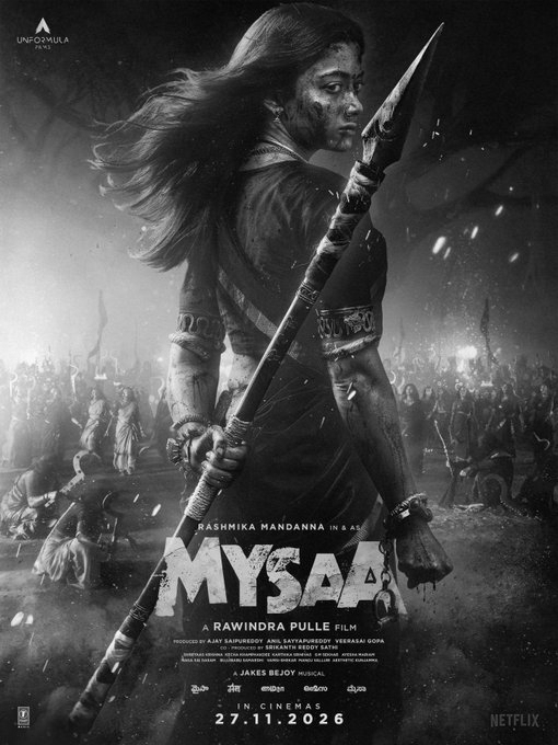 Rashmika Mandanna’s ‘Mysaa’ Sets November 27 Release With Fierce New Poster