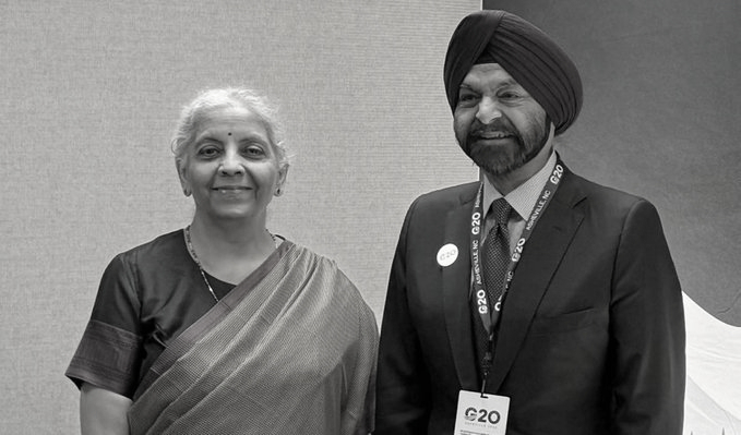 Sitharaman Meets World Bank Chief Ajay Banga, India Eyes $100 Billion Private Capital Push