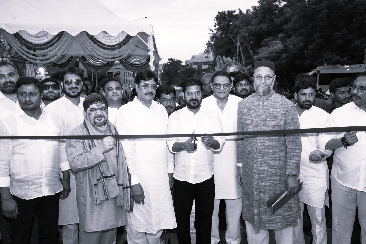 CM Revanth Reddy Opens 3.2-km Chanchalguda - Santosh Nagar Steel Flyover