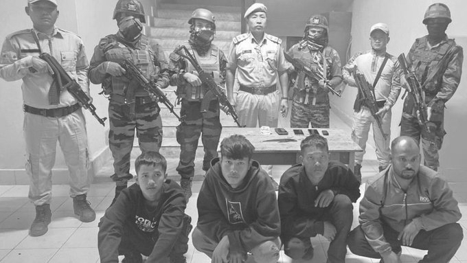 Assam Rifles, Manipur Police Nab Four Militants in Chandel Border Operation