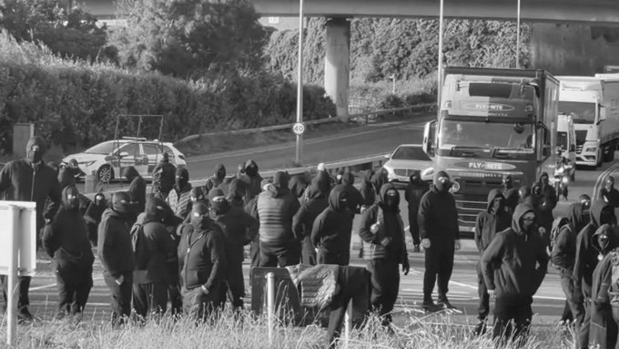 Masked Anti-Immigration Protesters Block Roads To UK’s Dover Port, Trigger Traffic Chaos