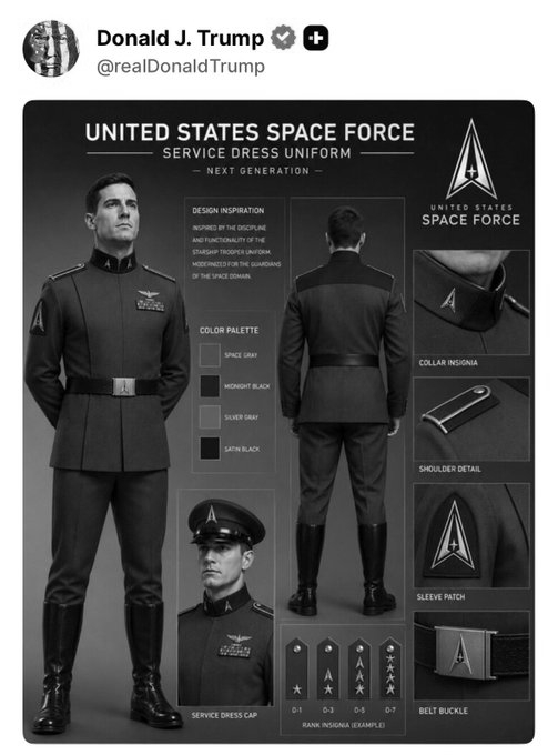 Trump Says ‘The Moon Is Ours’, Unveils Space Force Uniform And Appears As Green Lantern