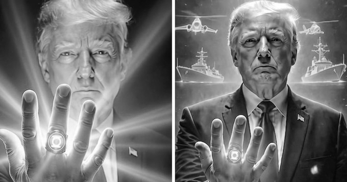 Trump Says ‘The Moon Is Ours’, Unveils Space Force Uniform And Appears As Green Lantern