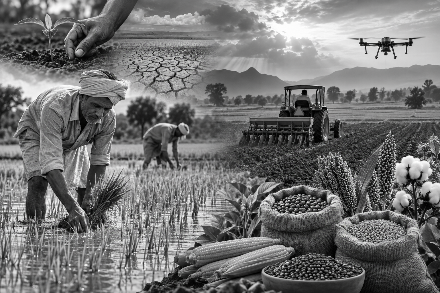 Kharif 2026: Rice Drives Acreage Deficit as Pulses, Bajra and Jowar Gain
