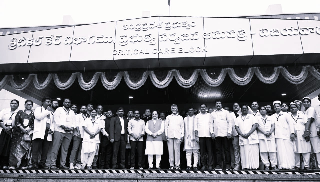 JP Nadda, Chandrababu Launch 10 Critical Care Blocks, 12 Public Health Labs in AP