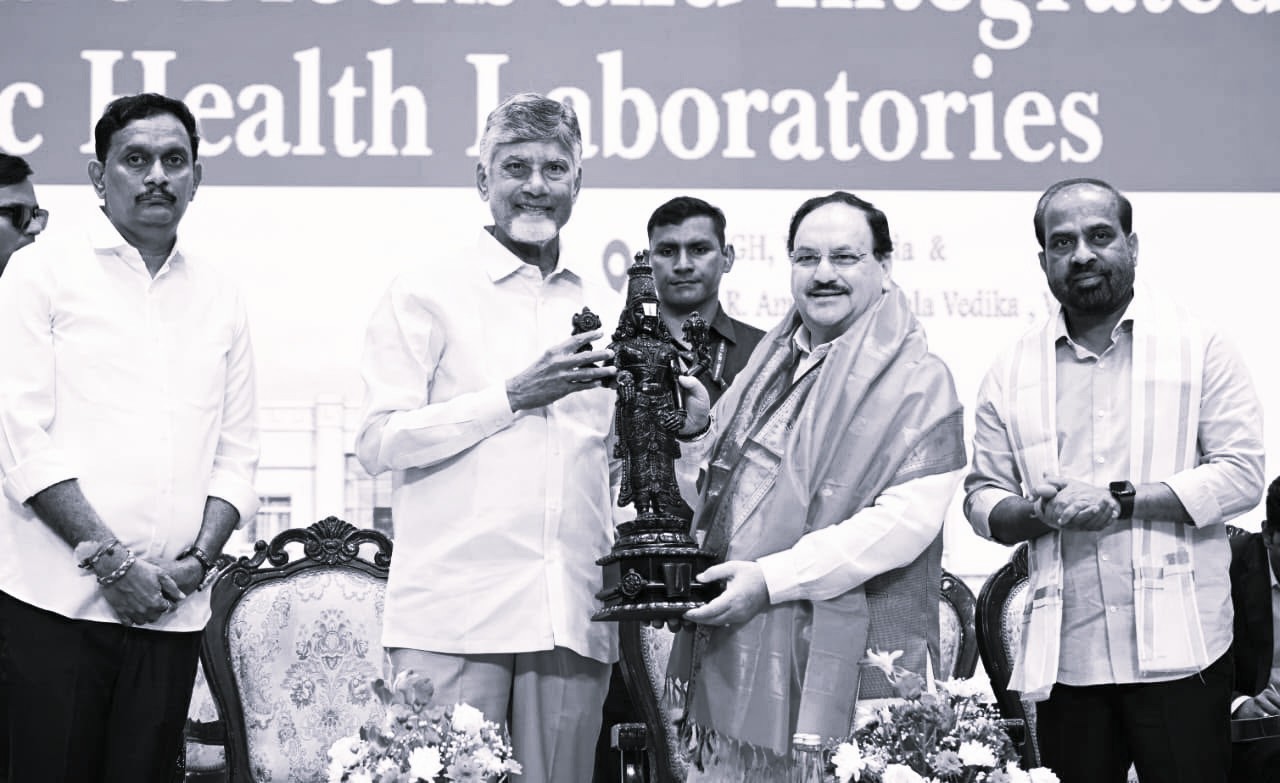 JP Nadda, Chandrababu Launch 10 Critical Care Blocks, 12 Public Health Labs in AP