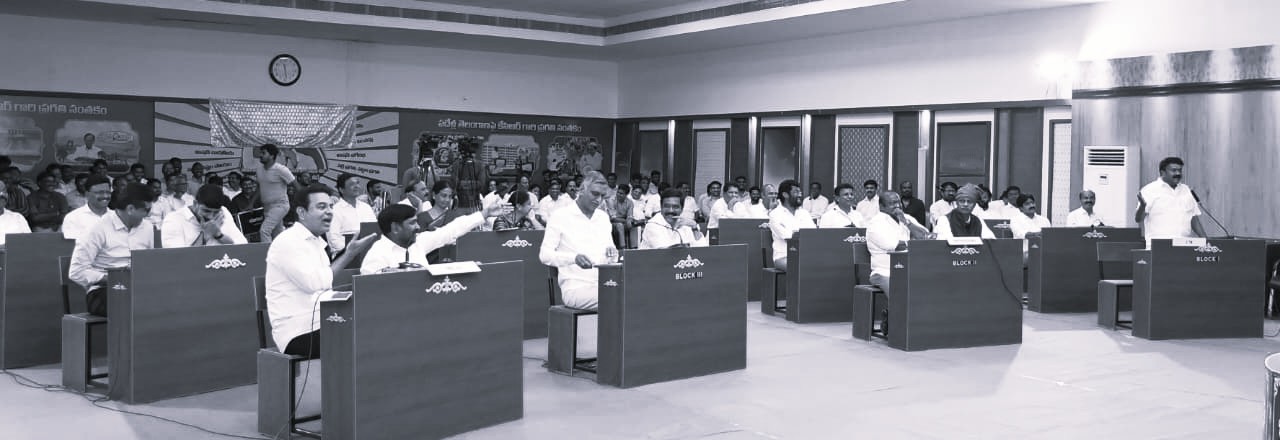 BRS Stages Mock Assembly at Telangana Bhavan Over Suspensions