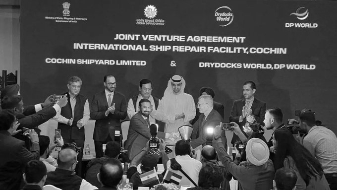 Cochin Shipyard, Drydocks World Ink JV to Strengthen India’s Ship Repair Ecosystem