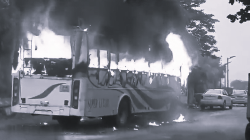 RTC Bus Catches Fire Near Visakhapatnam Bus Station, No Casualties