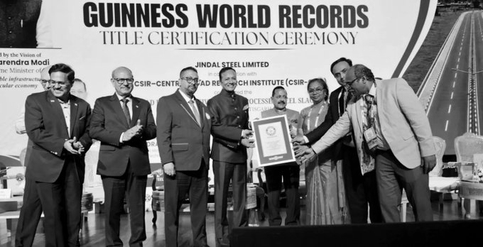 From Steel Waste To Roads: Jindal Steel Earns Guinness Record For World’s Longest Slag Road