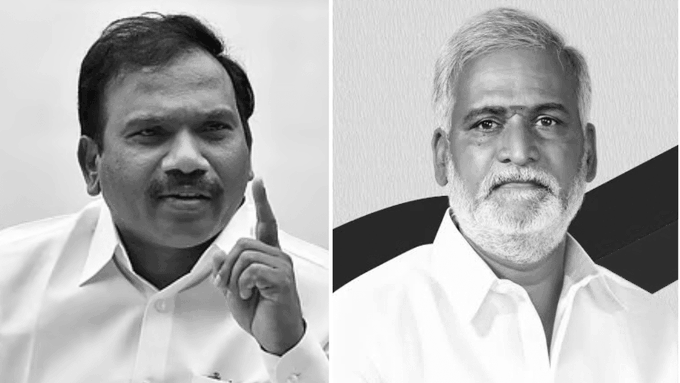 DMK Protests Over Vijay’s MISA Remarks, Raja, Sekar Babu Face Police Cases