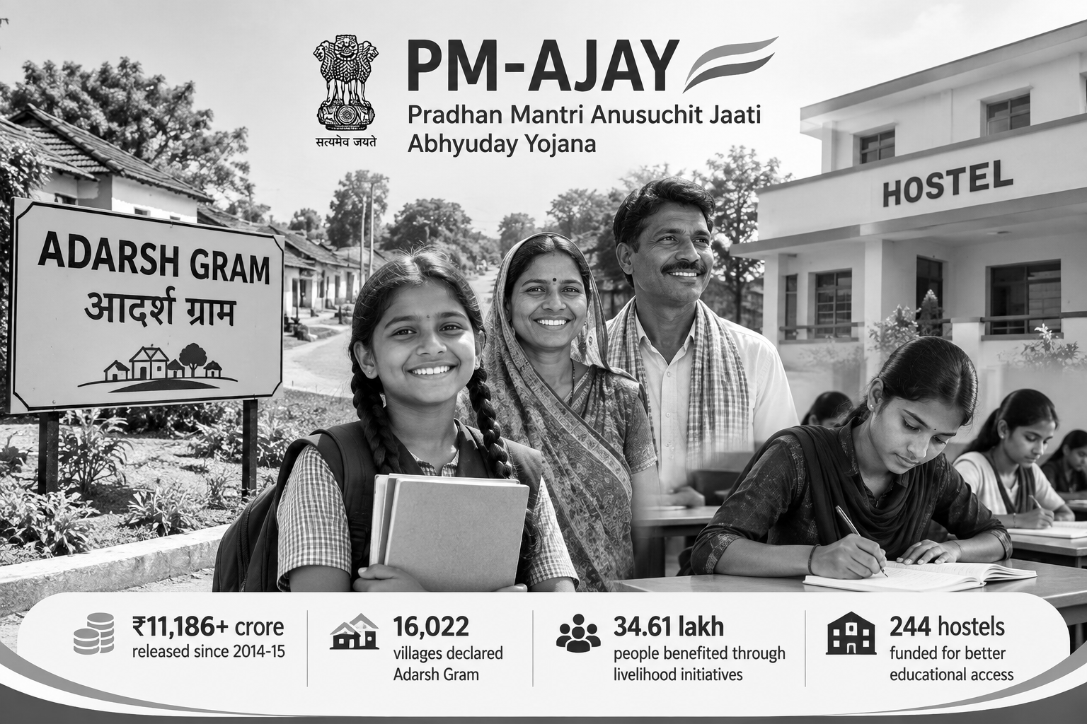 16,022 Villages Declared Adarsh Gram Under PM-AJAY, Rs 11,186 Crore Released