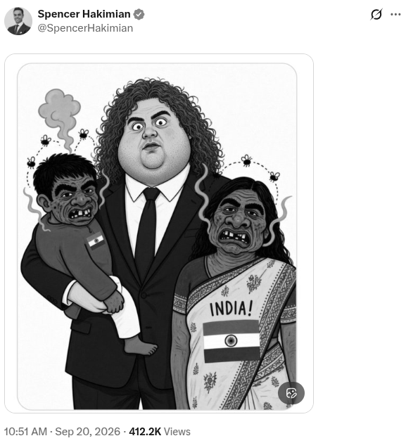 Trump Critic Spencer Hakimian Posts Racist Caricatures Targeting JD Vance, Usha