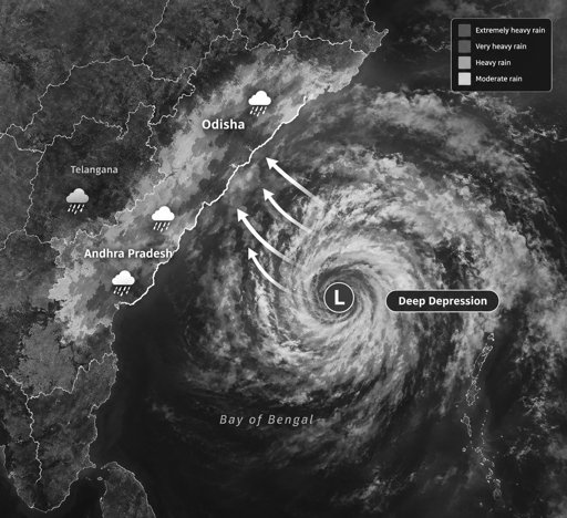Odisha, Andhra On High Alert As Deep Depression Nears Coast, Heavy Rain To Peak On Sept 23-24
