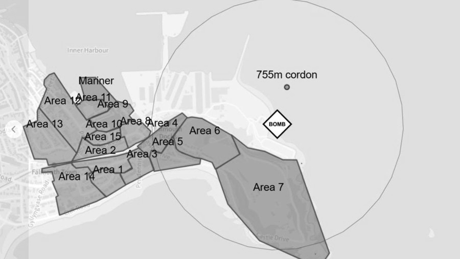 Unexploded WWII Bomb Found Near Falmouth, 339 Homes Evacuated In UK