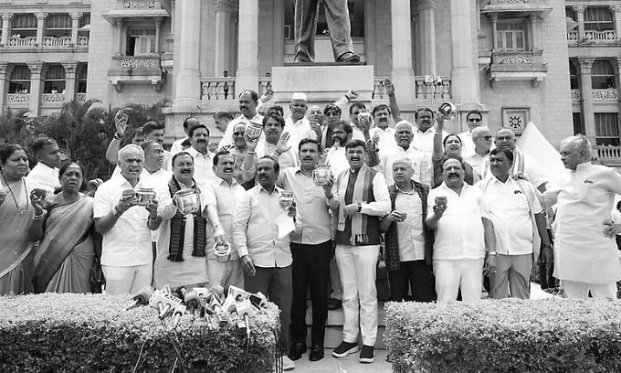 BJP Demands Five Guarantees Be Restricted to Poor, Funds Used for Drought Relief