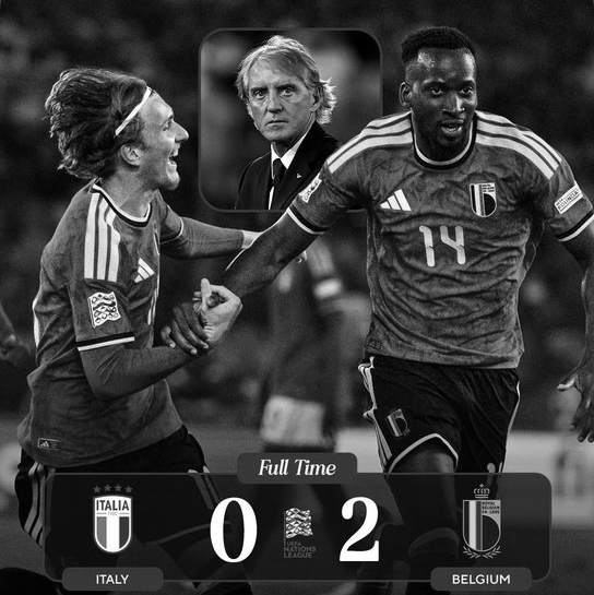 Italy’s Crisis Deepens As Belgium Beat Azzurri 2-0 On Mancini’s Return