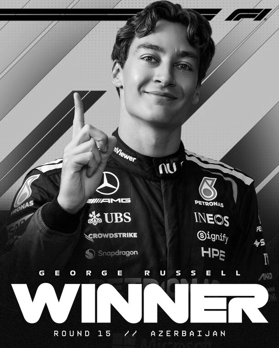 Russell Wins Azerbaijan GP, Edges Verstappen by 0.196s as Antonelli Rises to Fifth