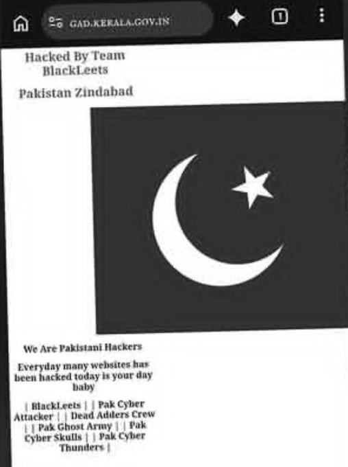 Kerala Govt GAD Website Hacked, ‘Team Blackleets’ Claims Responsibility