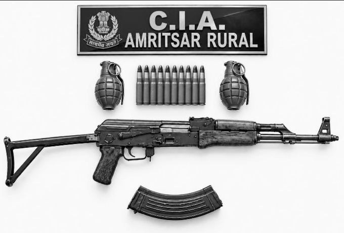 AK-47, Two Hand Grenades Recovered As Punjab Police Bust Illegal Arms Network In Amritsar