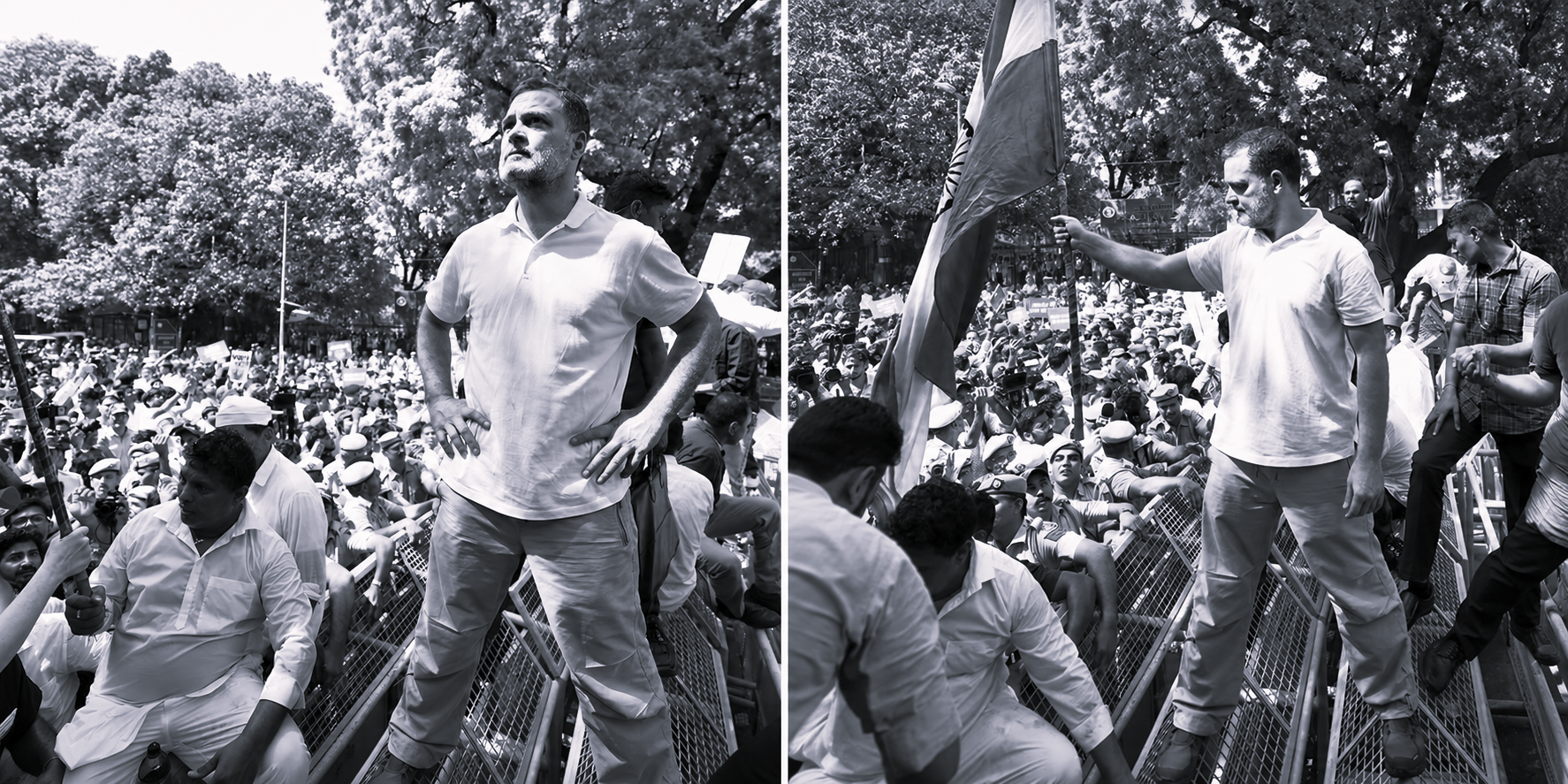 INDIA Bloc SIR Protest: Rahul Gandhi, Kharge Lead March Stopped by Police