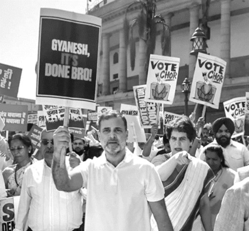 INDIA Bloc SIR Protest: Rahul Gandhi, Kharge Lead March Stopped by Police