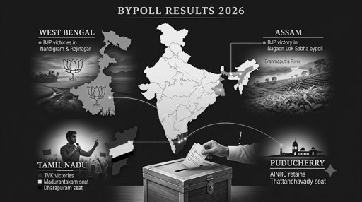 Six Bypolls, Four Regions: BJP Gains In Bengal And Assam, Vijay’s TVK Consolidates Tamil Nadu Position