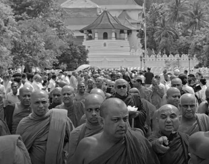 Sri Lankan Buddhist Monks March for Release of Hardline Leader Gnanasara
