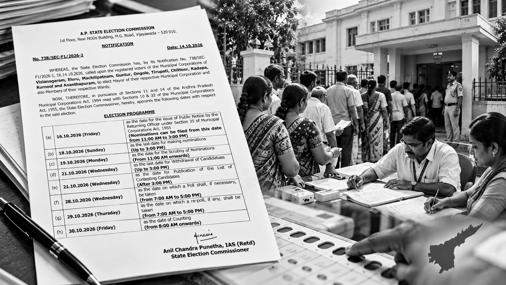 Andhra Pradesh Revises Voter List Revision Schedule, Final Roll on October 30