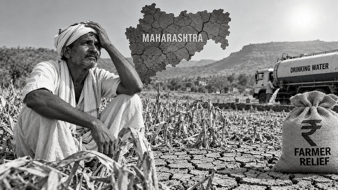 85% of Maharashtra Declared Drought-Hit, ₹5,000 Diwali Aid for Farmers as Water Crisis Deepens